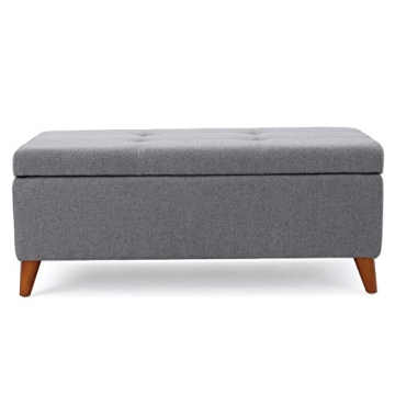 Christopher Knight Home Harper Stylish Grey Fabric Storage Ottoman with Ample Storage