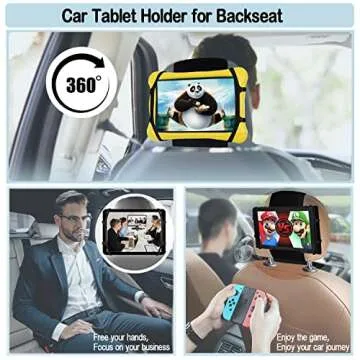 Car ipad Holder for Car Backseat,Headrest Tablet Holder for Car Headrest,iPad Car Holder Back Seat for Kids,Car Tablet Holder Back Seat for Kids Kindle Fire,Tablet Car Mount Fits 7~11" Screens Device