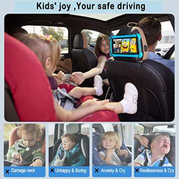 Car ipad Holder for Car Backseat,Headrest Tablet Holder for Car Headrest,iPad Car Holder Back Seat for Kids,Car Tablet Holder Back Seat for Kids Kindle Fire,Tablet Car Mount Fits 7~11" Screens Device