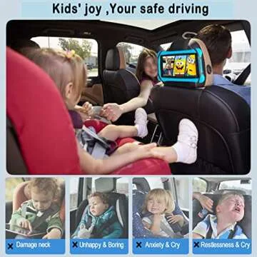 Car ipad Holder for Car Backseat,Headrest Tablet Holder for Car Headrest,iPad Car Holder Back Seat for Kids,Car Tablet Holder Back Seat for Kids Kindle Fire,Tablet Car Mount Fits 7~11" Screens Device