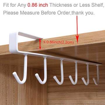 EigPluy Mug Hooks - Drilling Free Kitchen Organization