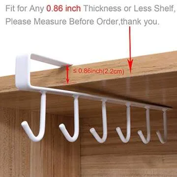 EigPluy Mug Hooks - Drilling Free Kitchen Organization