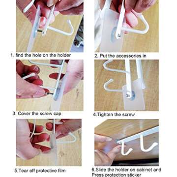 EigPluy Mug Hooks - Drilling Free Kitchen Organization