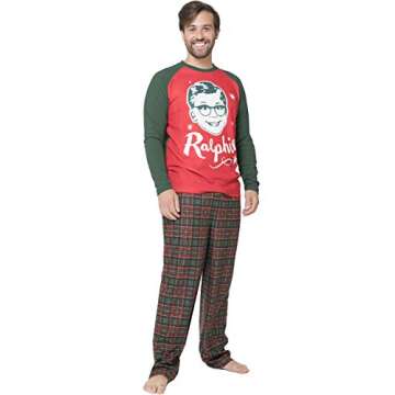 A Christmas Story Mens Ralphie Plaid Pajama Set - Multi, XXL