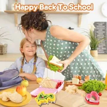 32PCS Sandwich Cutter and Sealer Set Uncrustables Maker Sandwich Cutter for Kids, Vegetable Fruit Cutter Shapes with Food Picks for Kids School Lunch Bento Box Accessories Cookie Cutters