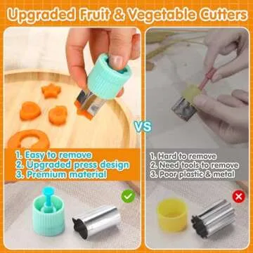 32PCS Sandwich Cutter and Sealer Set Uncrustables Maker Sandwich Cutter for Kids, Vegetable Fruit Cutter Shapes with Food Picks for Kids School Lunch Bento Box Accessories Cookie Cutters