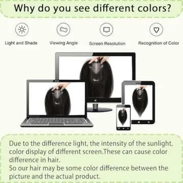 LEDIZE Hair Toppers for Women Real Human Hair, 360° Hair Topper No Bangs, Upgrade Lace Base Human Hair Toppers for Women 12 Inch Hair Toppers for Women with Thinning Hair (Black, 12 Inch)