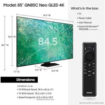 SAMSUNG 85-Inch Class Neo QLED 4K QN85C Series - Dolby Atmos, Smart TV with Alexa