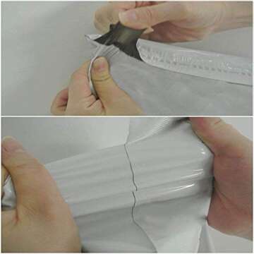 Shop4Mailers 10 x 13 Christmas Snowflake Winter Holiday Poly Mailer Bags Red Waterproof Shipping Mailing Envelopes 2 Mil – Permanent Adhesive Seal (100 Pack, Snowflake)