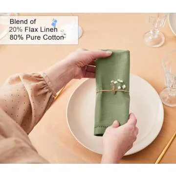 Ruvanti Premium Linen Napkins - Elegant & Eco-Friendly Set