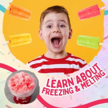 Playz Brain Freeze Ice Cream Candy Making Food Science Kit - 18+ Yummy STEM Experiments, 36 Page Lab Guide, 13+ Ingredients and Tools for Boys, Girls, Kids, and Teenagers