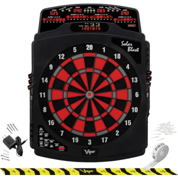 Viper Solar Blast Electronic Dartboard Deluxe Size with 55 Games & LED Display