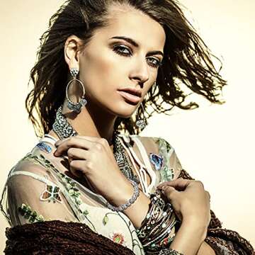 Silver Tone Spacer Loose Beads Hollow Filigree Tibetan Beads Alloy Beads Spacer 12 mm Tiny Metal Beads for Life Design DIY Jewelry Craft Making Necklace Bracelet Supplies (60 Pieces)