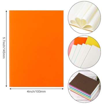 JPSOR 32pcs 4"x5.7" Blank Small Pocket Notebooks - Unlined & Vibrant Colors