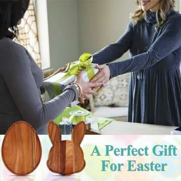 Easter Bunny Egg Serving Trays Beech Wood Party Supplies