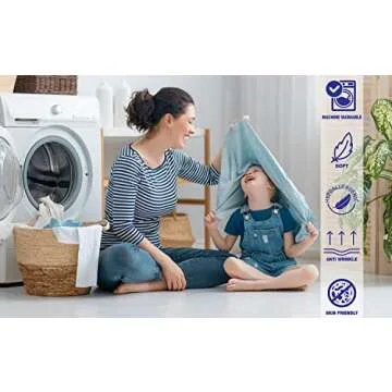 Royale Linens Queen Flat Sheet - Ultra Soft Brushed 1800 Microfiber Flat Sheets Only - Wrinkle Free & Stain Resistant - Hotel Quality Top Sheet for Bed (Queen, White)