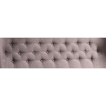 Homelegance Wade Eastern Button Tufted Upholstered Wing Headboard, Grey, King
