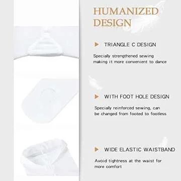 HETH girls Ballet Footed Tights With Holes