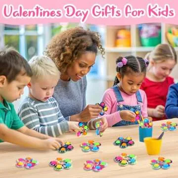 Gigilli Fidget Spinners Pop for Kids 2 Pack, Sensory Fidget Toys for Kids 8-12 4-8 Goodie Bags Stuffers, ADHD Autism Fidget Toys for Toddler 1-3 Boys Girls, Classroom Prizes Valentines Birthday Gifts