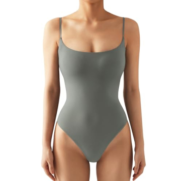 SUUKSESS Sexy Square Neck Backless Bodysuit for Women