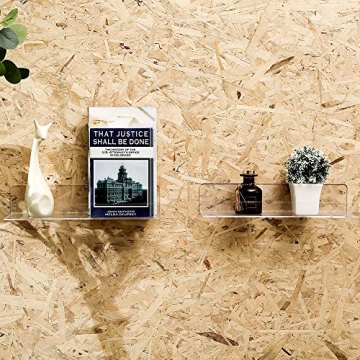 CY Craft 15 Inch Acrylic Floating Shelves for Home