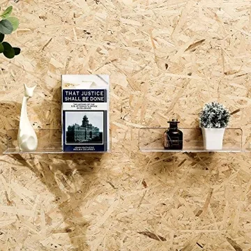 CY Craft 15 Inch Acrylic Floating Shelves for Home