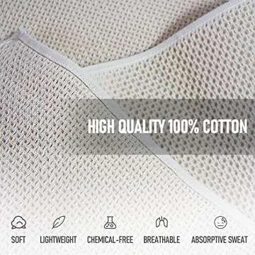 LXMOJITU 4Pack Cotton Gym Towel(13.7" x 27.5"), Yoga Sports Towel, Cool Waffle Pattern Towel for Neck and Face, Soft Breathable Absorbent Towel for Golf, Gym, Camping, Running, Workout, Kitchen