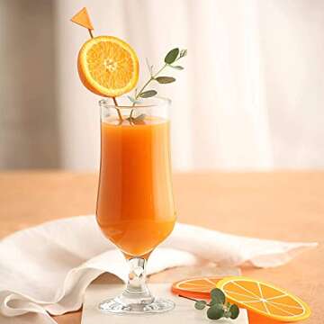 LAV Hurricane Glasses Set of 6 - Pina Colada Cocktail Glasses 13 Oz - Great Choice for Tropical Drin...