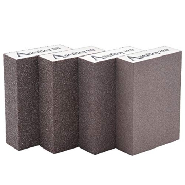 Sanding Sponge, Auerllcy Coarse/Medium/Fine/Superfine 4 Different Specifications Sanding Blocks Asso...