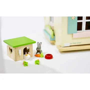Bunny & Guinea Wooden Play Set for Imaginative Play