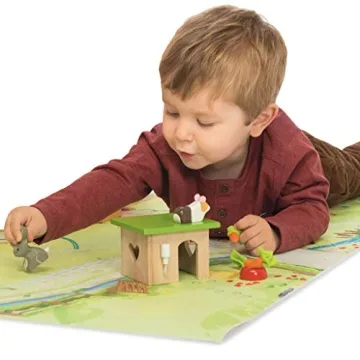 Bunny & Guinea Wooden Play Set for Imaginative Play