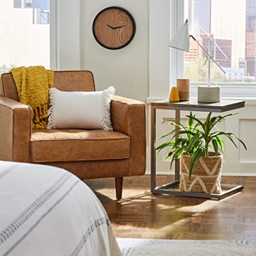 Rivet Aiden Leather Accent Chair - Mid-Century Style