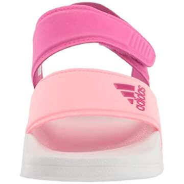 adidas Adilette Sandals, Lucid Fuchsia/Beam Pink/Pulse Mint, 4 US Unisex Big Kid