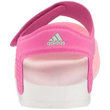 adidas Adilette Sandals, Lucid Fuchsia/Beam Pink/Pulse Mint, 4 US Unisex Big Kid