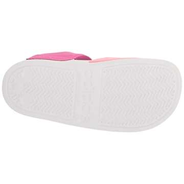 adidas Adilette Sandals, Lucid Fuchsia/Beam Pink/Pulse Mint, 4 US Unisex Big Kid