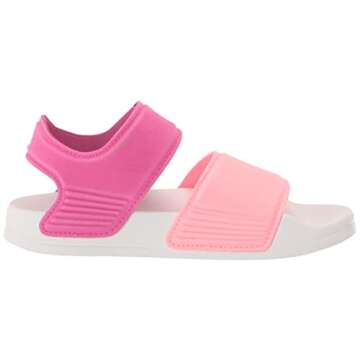 adidas Adilette Sandals, Lucid Fuchsia/Beam Pink/Pulse Mint, 4 US Unisex Big Kid