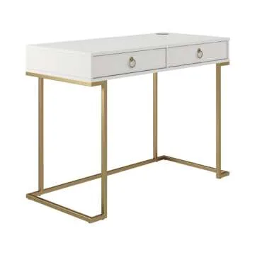CosmoLiving by Cosmopolitan Camila Writing Desk, White