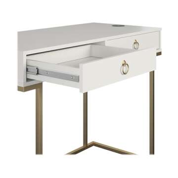 CosmoLiving by Cosmopolitan Camila Writing Desk, White