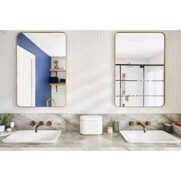 ELPHECO Mini Desktop Trash Bin Small Trash Can with Lid, 5 litres Desktop Motion Sensor Trash Can, 1.3 Gallon Waterproof Countertop Trash Can, Small Plastic Trash Can for Desk, Bedroom, Golden