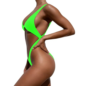 Tainehs Women's Sexy One-Piece Bikini with High Cut Design