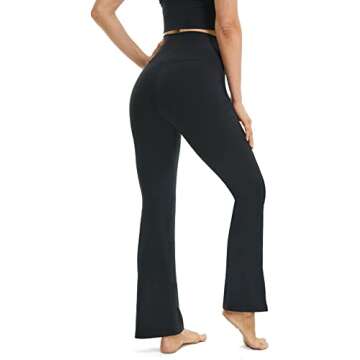 TOPYOGAS Womens Casual Flare Leggings with Pocket Bootleg Yoga Pants Crossover Hight Waisted Workout...