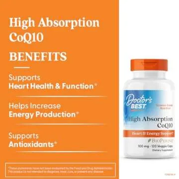 Doctor's Best High Absorption CoQ10 with Bioperine for Heart Health & Energy
