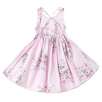 HILEELANG Cotton Flower Girl Dress for Summer Fun