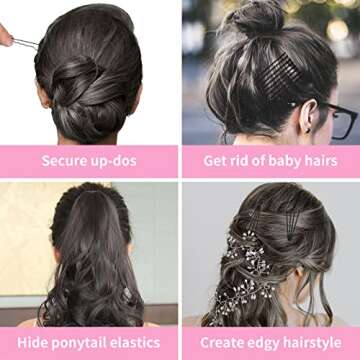 Vaincre 150 Count Black Bobby Pins for Stylish Updos