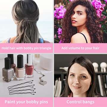 Vaincre 150 Count Black Bobby Pins for Stylish Updos