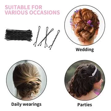 Vaincre 150 Count Black Bobby Pins for Stylish Updos