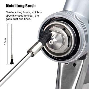 17pcs Multi-Purpose Spray Gun Cleaning Kit,Nylon Brushes Paint Gun Cleaning Kit Mini Brushes & Needles for Clean Airbrush Nozzles Spray Guns Tattoo Equipment (17)