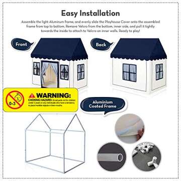 PETITE MAISON Kids Play House Tent - Fun & Easy to Assemble