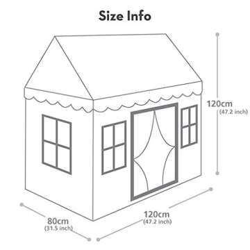 PETITE MAISON Kids Play House Tent - Fun & Easy to Assemble