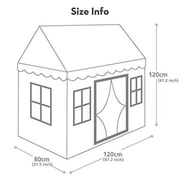PETITE MAISON Kids Play House Tent - Fun & Easy to Assemble